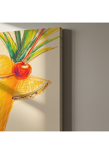 Tropikal Kokteyl Illüstrasyon Tablosu indirimleri