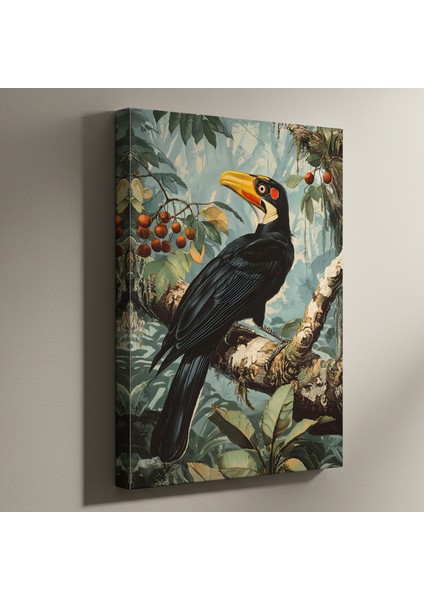 Tropikal Kuş Illüstrasyon Tablosu