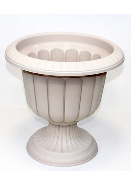 9,8 Litre Nergis Ayaklı Saksı Kırık Beyaz -N001