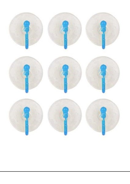 9'lu Eko Vantuz Askı Şeffaf 2,5 cm -SF-855