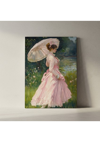 Pembe Elbiseli Bayan Portresi Tablosu fiyatları