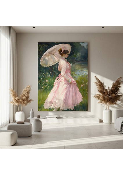 Pembe Elbiseli Bayan Portresi Tablosu fırsatları