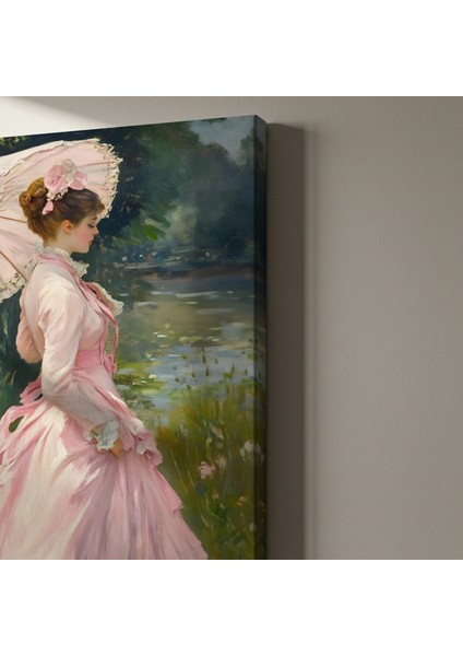 Pembe Elbiseli Bayan Portresi Tablosu indirimleri