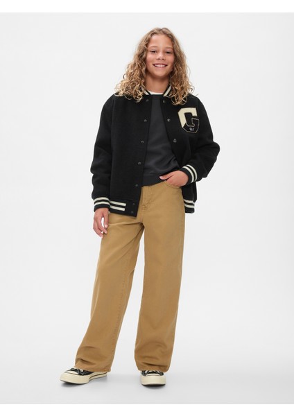 Erkek Çocuk Kahverengi Baggy Jean Pantolon