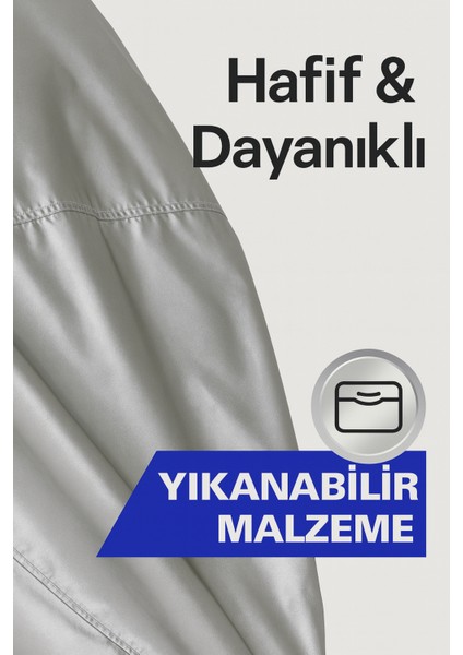 | Benelli Tnt 600 Arka Çanta (Bağlantı Tokalı) Uyumlu Solarblock Prime Uyumlu Motosiklet Brandası | Su Geçirmez, %99 UV, Yansıtıcı Gümüş Üst