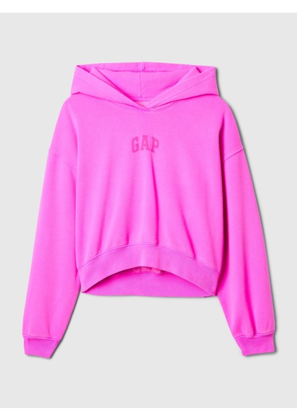 Kadın Pembe Gap Logo VintageSoft Crop Fleece Sweatshirt indirimleri