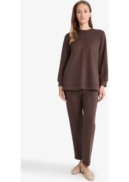 Regular Fit Bisiklet Yaka Uzun Kollu Tunik F5117AX25AU fiyatları