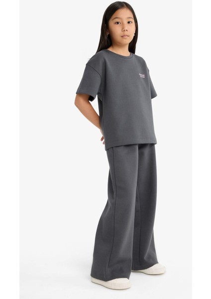 Kız Çocuk 2'li Takım Baskılı Kısa Kollu Tişört Eşofman Altı G2842A825AU modelleri