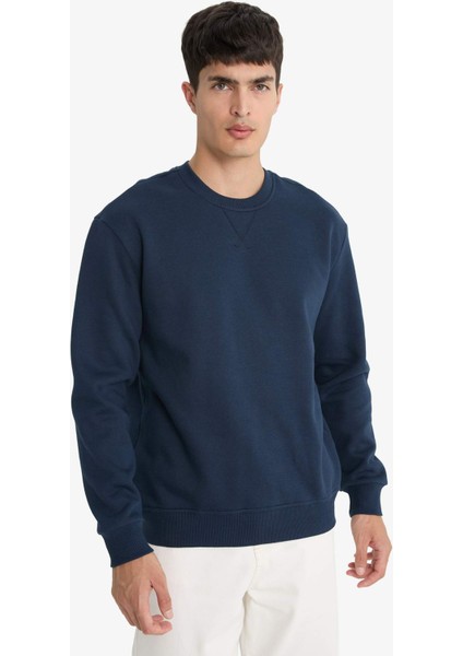 Regular Fit Bisiklet Yaka Basic Düz Kalın Sweatshirt T3777AZ25AU modelleri