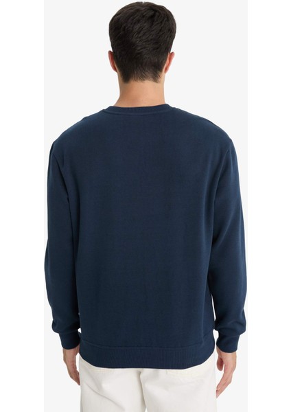 Regular Fit Bisiklet Yaka Basic Düz Kalın Sweatshirt T3777AZ25AU