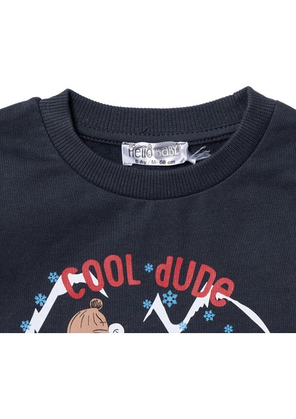 Erkek Bebek Sweatshirt Bisiklet Yaka Uzun Kol modelleri