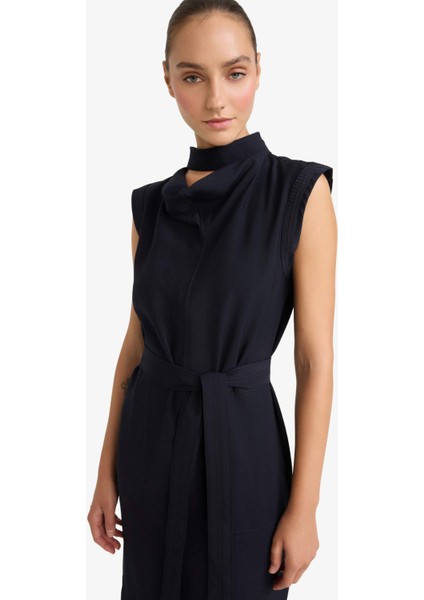 Bağlama Detaylı Modal Kolsuz Midi Elbise G1517AX25AU