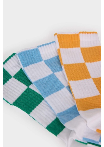 Kız Çocuk 3'lü Pamuklu Uzun Çorap F8702A8NS indirimleri