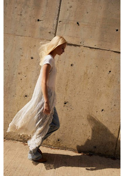 Coool A Kesim V Yaka Dantel Askılı Maxi Elbise F9580AX25AU fiyatları