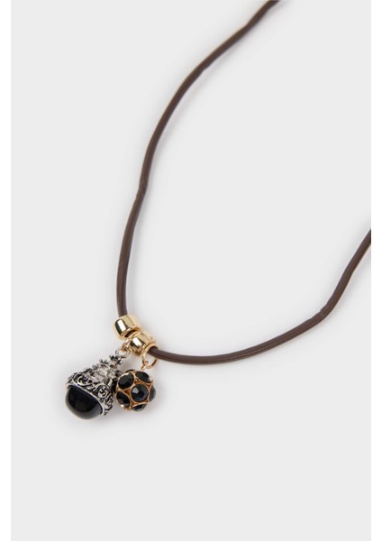 Kadın 2'li Sallantılı Gold Silver Kolye F6769AXNS modelleri