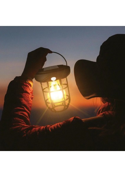 Solar Kamp Feneri – Güneş Enerjili, Otomatik Şarj ve Gece Işığı, Taşınabilir ve Asılabilir LED Dış Mekan Lamba (5047) fiyatları