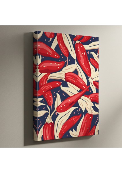 Kırmızı Biber Soyut Sanat Tablosu