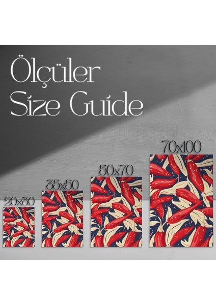Kırmızı Biber Soyut Sanat Tablosu modelleri