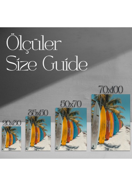Tropikal Plaj Sörf Tahtaları Soyut Sanat Tablosu modelleri