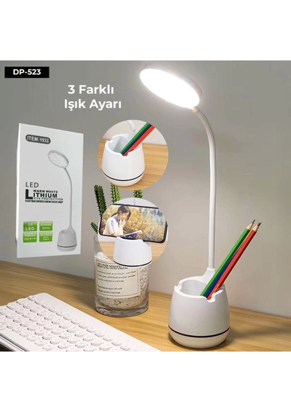 3 Modlu Kıvrımlı Bükülebilir Masa Lambası