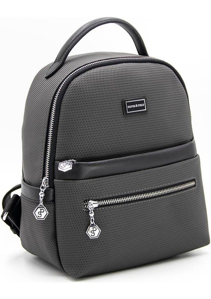 Silver Polo Kadın Sırt Çantası Koyu Antrasit -Mat Siyah NV1061 fiyatları