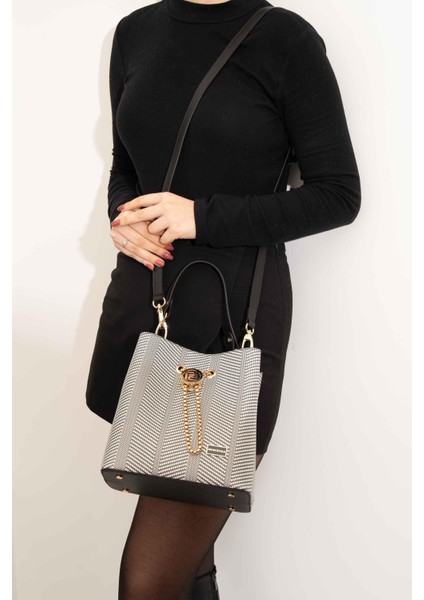 Silver & Polo Siyah Beyaz - Siyah SP967 Kadın Çapraz Çanta fiyatları