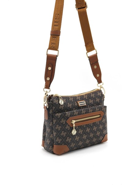 Kadın Çapraz Çanta Kahve Sarı - Taba SP1110 modelleri