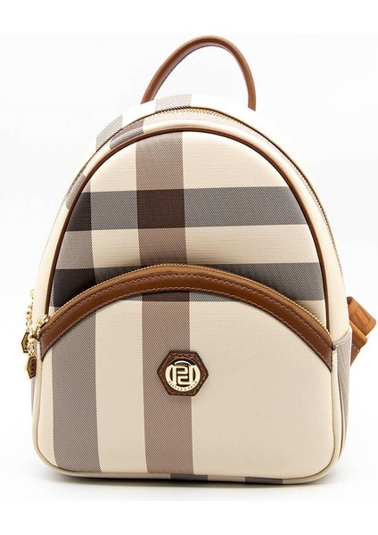 Krem Tek Bölmeli Kadın Sırt Çantası SP945 fiyatları