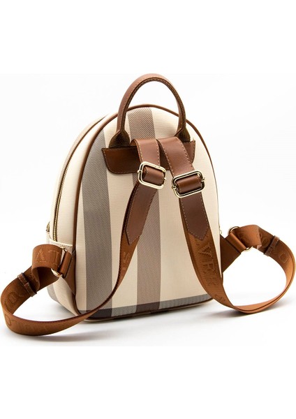 Krem Tek Bölmeli Kadın Sırt Çantası SP945 indirimleri