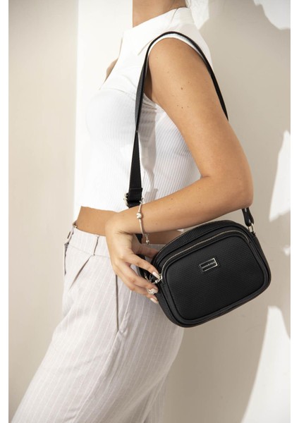 Silver & Polo Siyah - Siyah SP1111 Kadın Çapraz Çanta