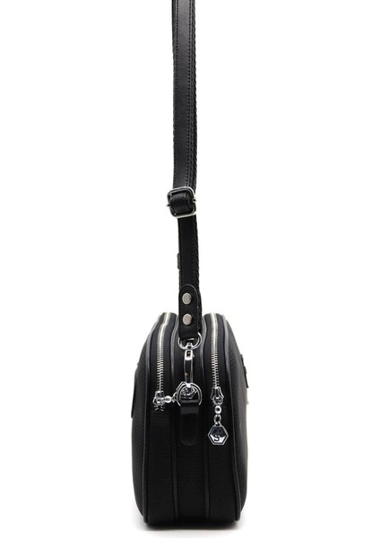 Siyah Üç Bölmeli Kadın Çapraz Çanta/postacı Çantası SP745 modelleri