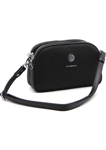 Siyah Üç Bölmeli Kadın Çapraz Çanta/postacı Çantası SP745 indirimleri