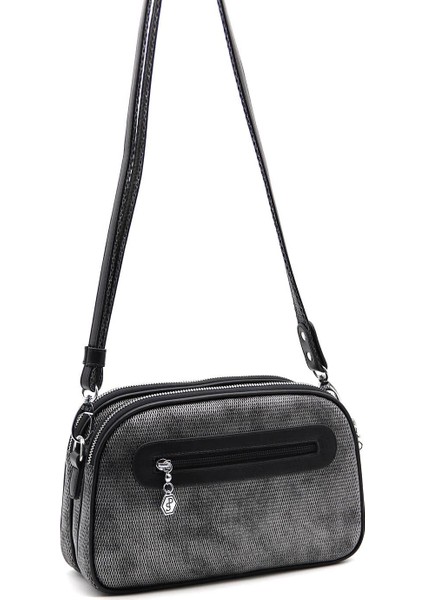 M.gümüş Üç Bölmeli Kadın Çapraz Çanta/postacı Çantası SP745 fırsatları