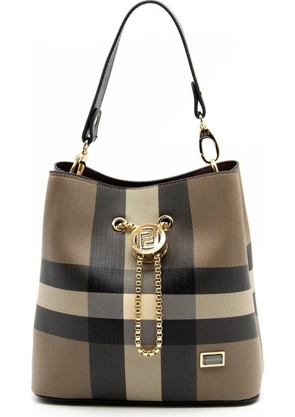 Kahve Üç Bölmeli Kadın El Çantası/postacı Çantası SP967 modelleri