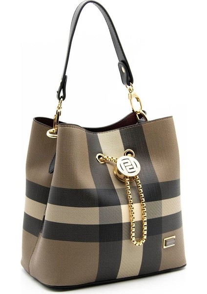 Kahve Üç Bölmeli Kadın El Çantası/postacı Çantası SP967 fırsatları