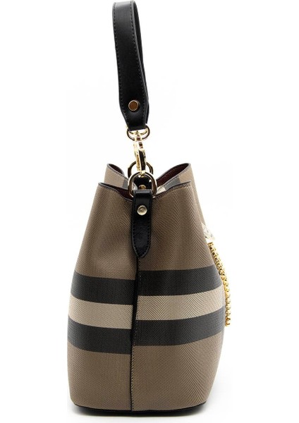 Kahve Üç Bölmeli Kadın El Çantası/postacı Çantası SP967 indirimleri