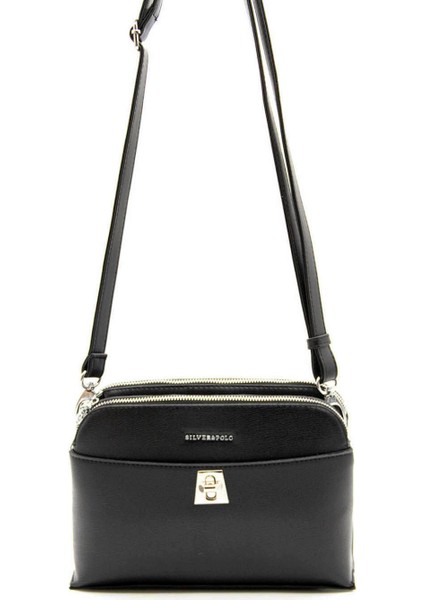 Siyah Üç Bölmeli Kadın Çapraz Çanta/postacı Çantası SP623 fırsatları