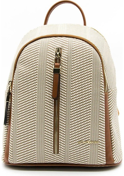 Bej Iki Bölmeli Kadın Sırt Çantası SP901
