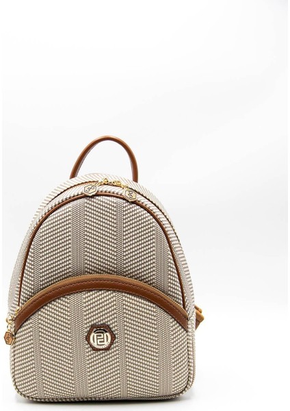 Bej Tek Bölmeli Kadın Sırt Çantası SP945 fiyatları