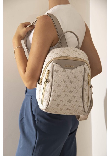 Kadın Sırt Çantası Bej - Kum Rengi SP906