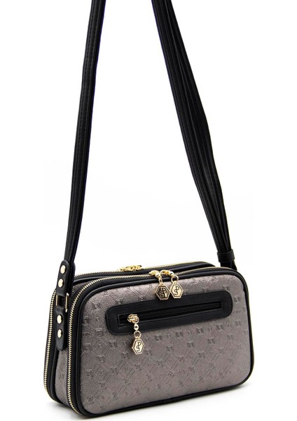 Platin Üç Bölmeli Kadın Çapraz Çanta/postacı Çantası SP899 modelleri