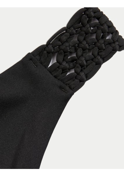 Makrome Detaylı High Leg Bikini Altı