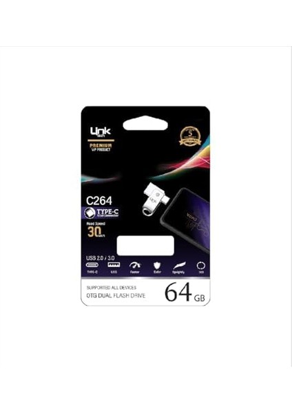 C264 Premium Dual 64GB Type-C Otg USB Bellek - USB Flash Drive fiyatları