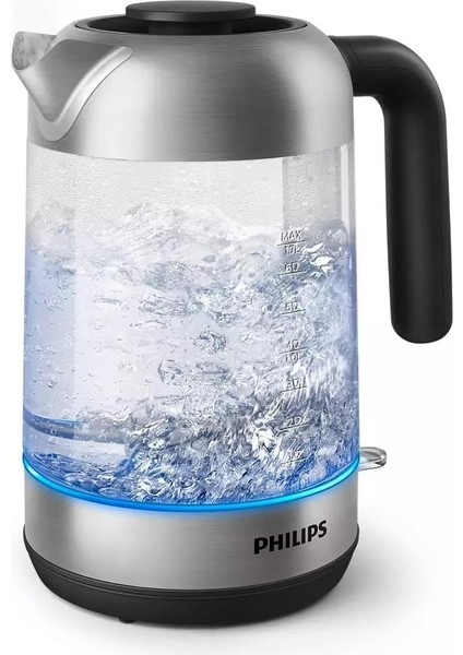 HD9339/80 Cam Su Isıtıcısı, 1,7 Litre, LED Aydınlatma, Kuru Çalışma Koruması, Çıkarılabilir Mikro Süzgeç Filtresi, 2200 W