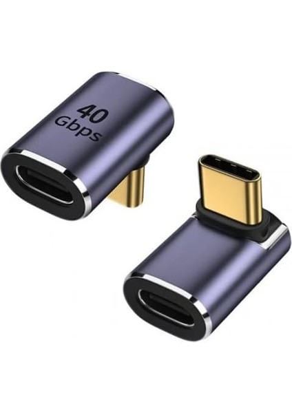 Derece Type-C Çevirici 40 Gbps 90 Derece Typec Çevirici