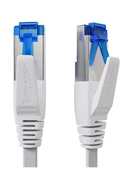 - Lan Kablosu Düz, Kırılmaz Yapı - 10M (Cat7 Kablo, 10 Gbit/s, Özellikle Esnek ve Kurulum Kablosu Olarak Uygun, Maksimum Fiber Optik Hız, RJ45, Beyaz) modelleri