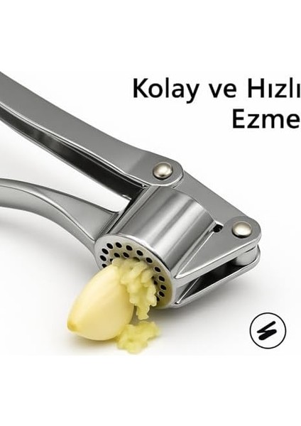 Sarımsak Ezici - Kollu Pres Modeli | Dayanıklı Krom Malzeme | Ergonomik Tutma Sapı | Ezme ve Püreleme Için Pratik Mutfak Yardımcısı modelleri