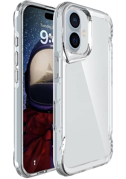 iPhone 16 Kılıf Şeffaf ve Sert T-Max Premium Kapak