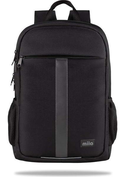 15.6 Inch Mila Serisi W600 - Macbook,mac Air Uyumlu Reflektörlü - Laptop Sırt Çantası - Siyah
