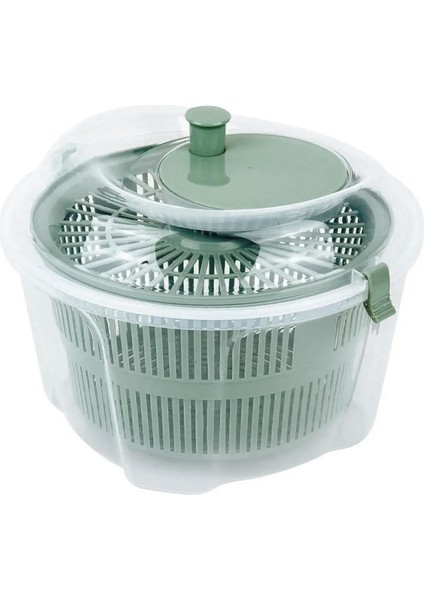 Çok Fonksiyonlu Sebze ve Meyve Kurutucu, 3 Renk Seçeneği, Silikon Kapak, Kurutma Haznesi ve Çıkarılabilir Halka (Yeşil)